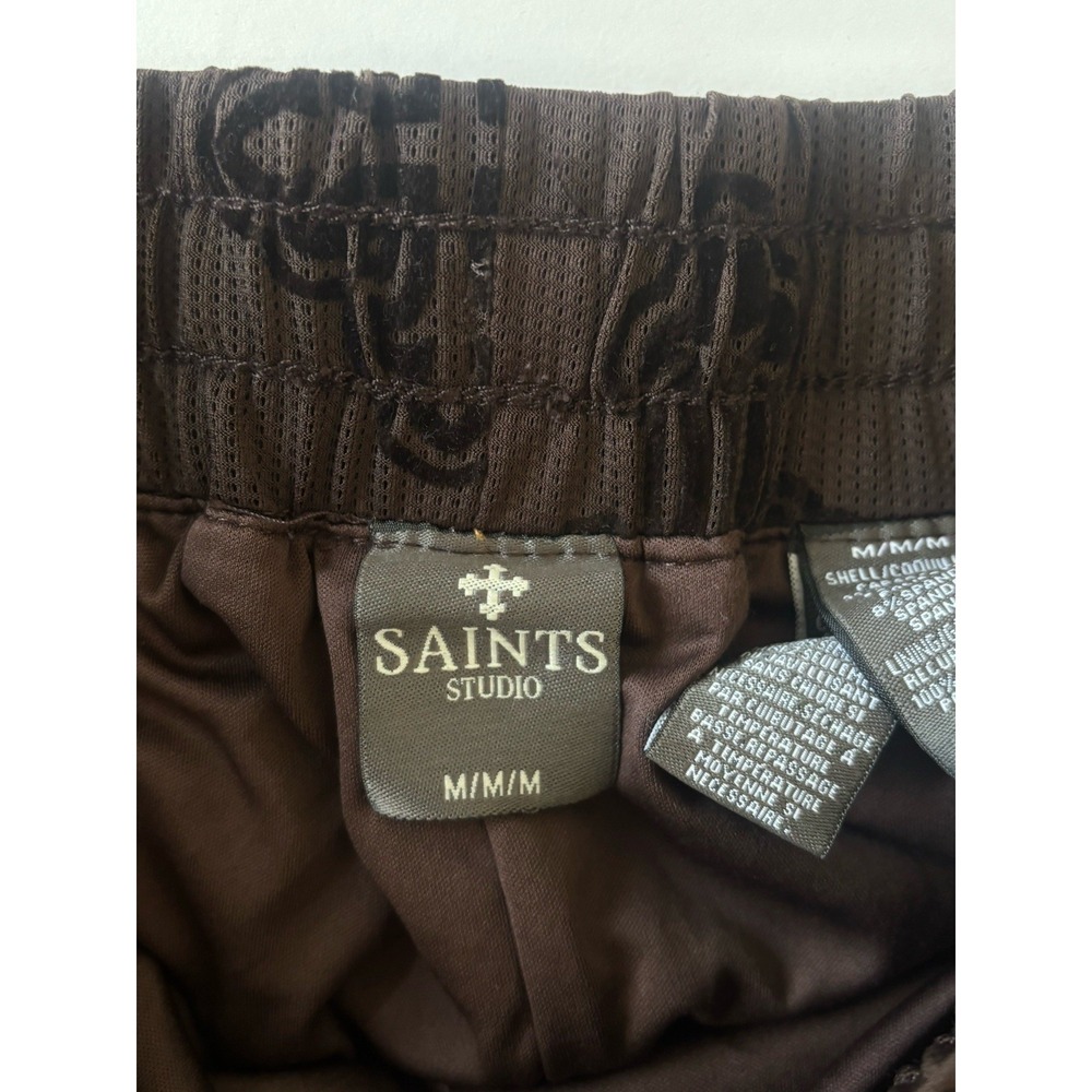 All Saints Men's Brown Cross Bermuda Shorts Polyester Pockets Drawstring New - Picture 10 of 14